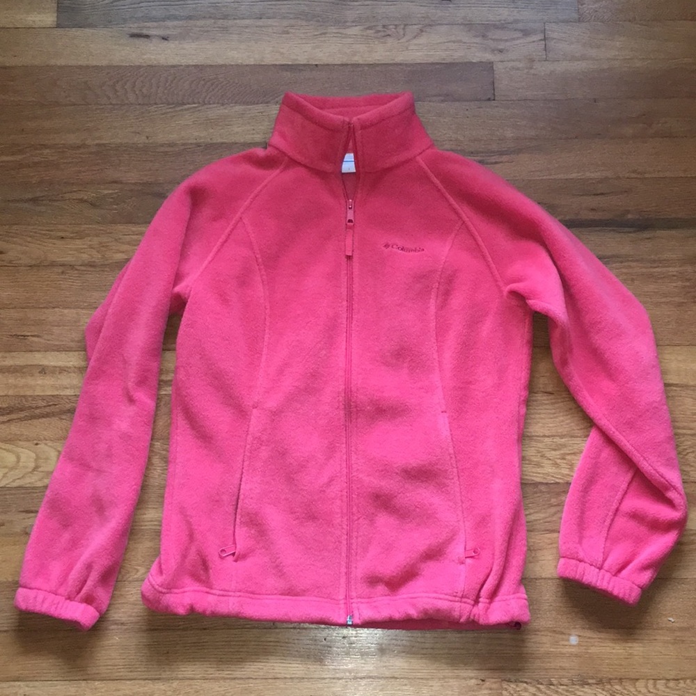 Coral Columbia fleece full zip jacket